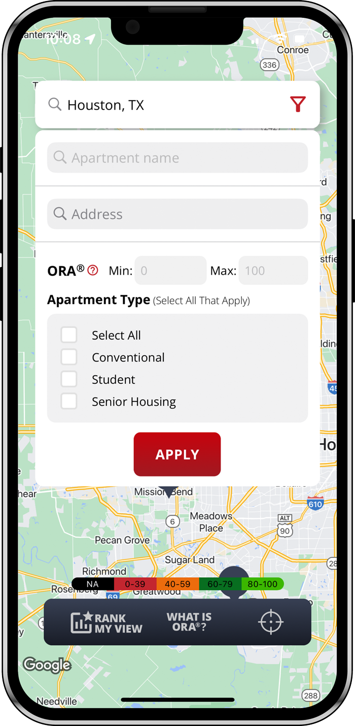 ORA app search by location